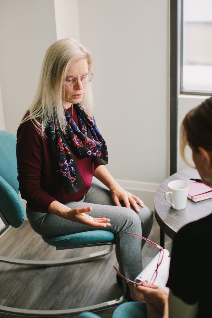 Business Coach during one on one session in North Vancouver