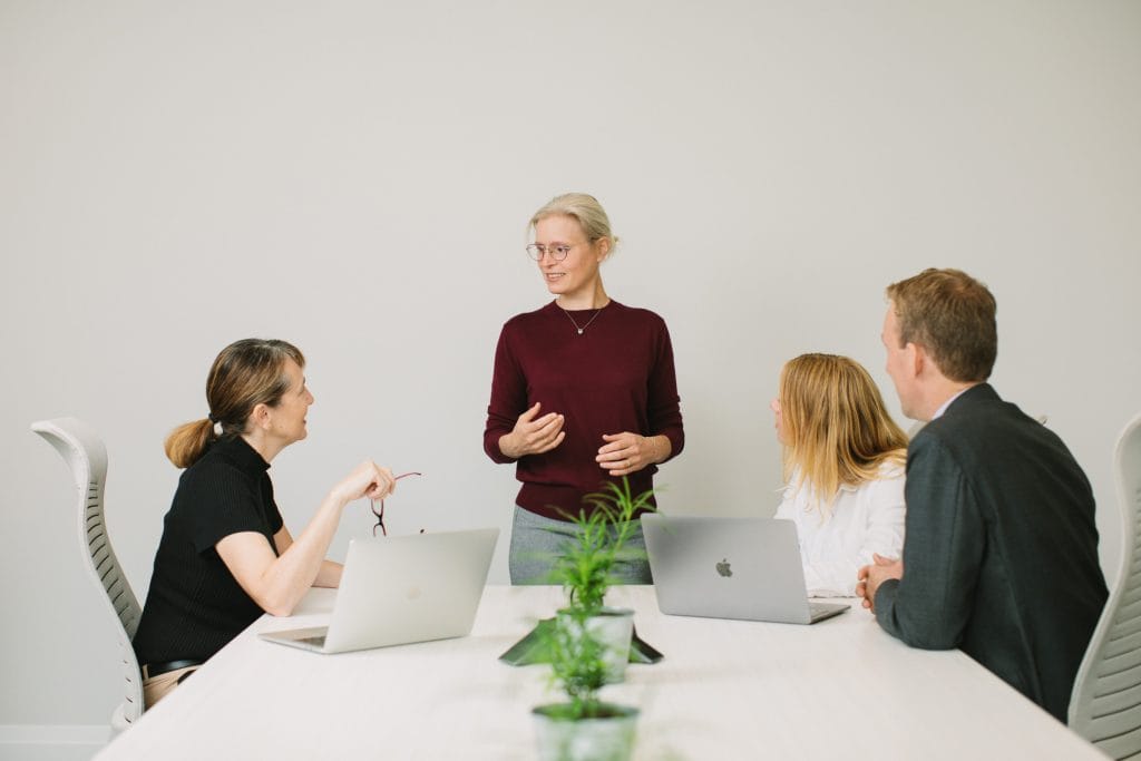 Boardroom meeting with business coach in North Vancouver